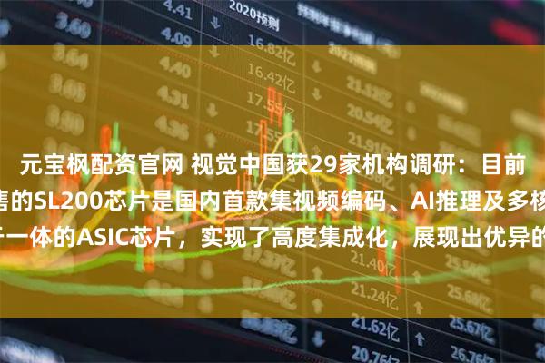 元宝枫配资官网 视觉中国获29家机构调研：目前凌川科技已量产销售的SL200芯片是国内首款集视频编码、AI推理及多核CPU于一体的ASIC芯片，实现了高度集成化，展现出优异的能效和成本优势（附调研问答）
