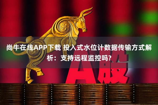 尚牛在线APP下载 投入式水位计数据传输方式解析：支持远程监控吗?